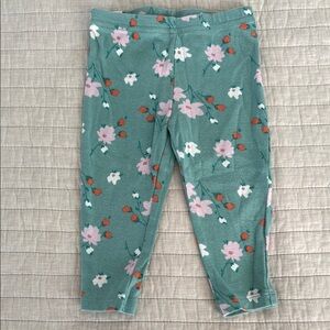 Carter's Green Floral Casual Bottoms